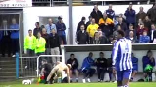 Crazy Streaker invades pitch : Dunstable 0-AFC WImbledon 3 FAC Season 2004-5