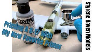 Priming A 1/72 Airfix B-17G Scale Model With Stylenrez Primer From Badger