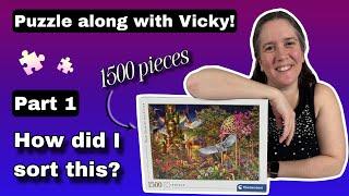 1500 piece Clementoni PUZZLE ALONG with Vicky! Part 1 - SORTING