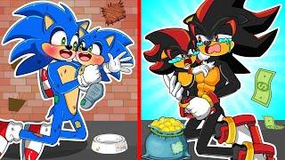 Poor Sonic Vs Rich Shadow: Who Is Good Father?! | Sonic Sad Story | Sonic The Hedgehog 2 Animation