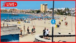 LIVE: PRETTY day in Los Cristianos Tenerife- October 2024 Beachfront walk ️ Canary Islands 