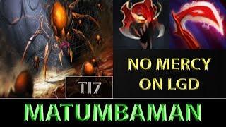 MATUMBAMAN [Broodmother] No Mercy On LGD ► Dota 2 TI7