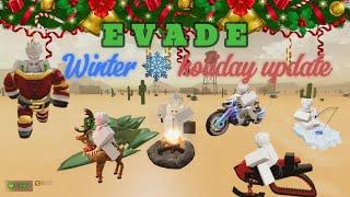 Evade Old Christmas Emotes & New Winter️ Holiday Items Showcase 2024 | Roblox