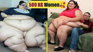 World's fattest woman weighing 500 kg. Facts in English