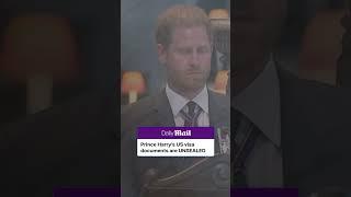 Prince Harry's US visa documents are unsealed
