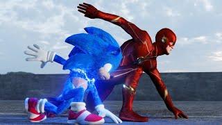 Sonic vs Flash Race Full Movie Animated Part 1 2 3 to 7 Who is Faster Sonic The Hedgehog