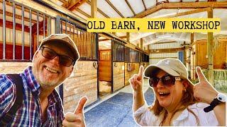 WE Turned an OLD Barn into a DREAM Workshop for My Camper Van!