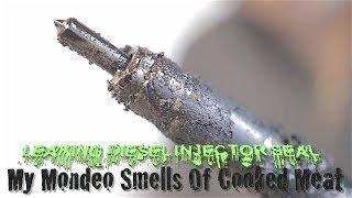 My Mondeo Smells Of Cooked Meat!!  Leaking diesel fuel injector seal.