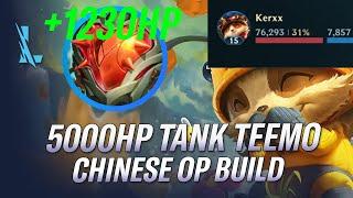 5000HP TANK TEEMO! *NEW* CHINESE OP BUILD RABADON & PSYCHIC PROJECTOR  RiftGuides | WildRift