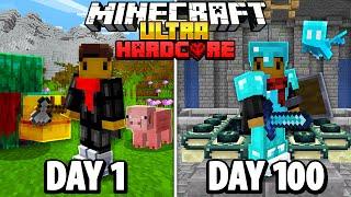 I Spent 100 Days in ULTRA HARDCORE PLUS Minecraft.. Here's What Happened