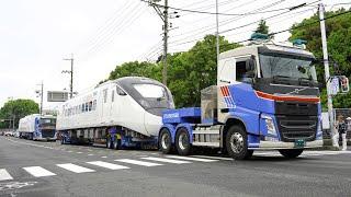 Taiwan EMU3000 train running on a road in Kudamatsu, Yamaguchi Pref, Japan!