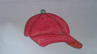 How to draw a cap with simple basic shapes l cap drawing l