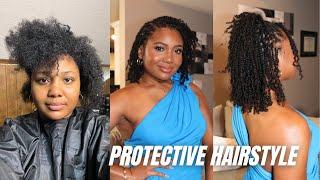MINI TWISTS ON 3c4a NATURAL HAIR | Hairstyle Ideas + Maintenance Routine | Hot Braids