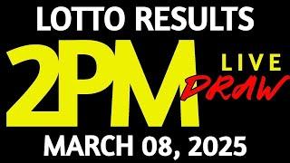 Lotto Result Today 2:00 pm draw March 08, 2025 Saturday PCSO LIVE