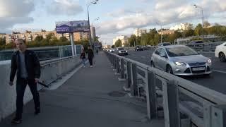 Москва 331 Севастопольский проспект, ТЦ Капитолий, Новосевастопольский путепровод лето вечер