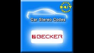 BECKER Car stereo codes | Online service