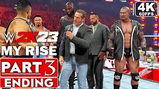 WWE 2K23 MyRise ENDING Gameplay Walkthrough Part 3 FULL GAME [4K 60FPS PS5] - No Commentary