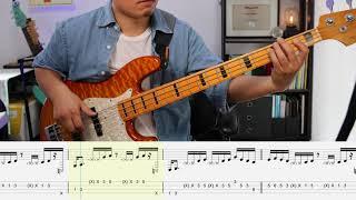 Bass R&B Groove  by Andrew Gouche (Bass Cover) (Play Along Tabs In Video)