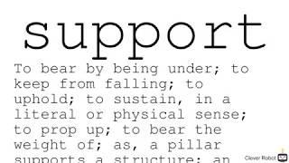 Support word definition