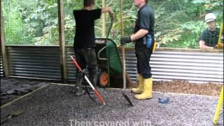 Building a large aviary for owls at the Barn Owl Trust