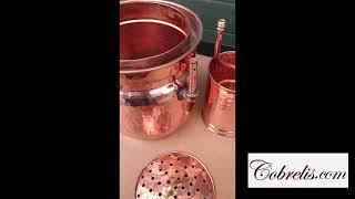 Copper Bain marie Pot Still or Alembic of 10 litres -Cobrelis
