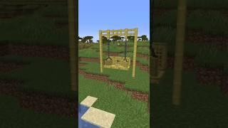 КАЧЕЛИ В МАЙНКРАФТЕ #minecraft #постройка #качели #моды #шейдеры #майнкрафт #shorts #а4 #компот