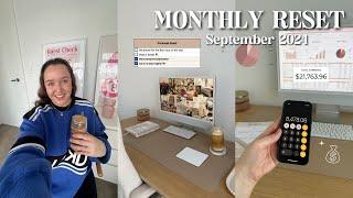 SEPTEMBER MONTHLY RESET  budgeting, high spend month,  setting goals + monthly reflection 