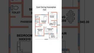720 sqft East facing houseplan #Indian construction #shorts #hbg