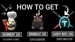 How to get Gourment Egg,Roundcat Egg and Saber Boss Egg+funnymoments [Roblox Event Egg Hunt 2020]