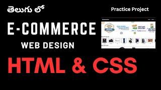 E-Commerce Web-Design using HTML & CSS (Telugu)