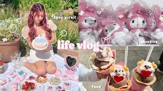 summer life vlog  (daily, kpop picnic + unboxing, decoden in japantown sf)