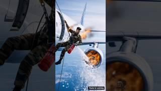 The soldier saved plane from mid-air fire 