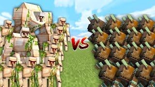 Extreme GOLEMS vs RAVAGERS in Minecraft Mob Battle