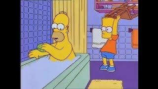 Bart Hits Homer With A Chair