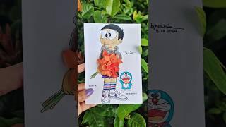 Doraemon and Nobita🩵  #artwork #zhenhina #shorts #popular #flowers #makemerich #art #yt #satisfying