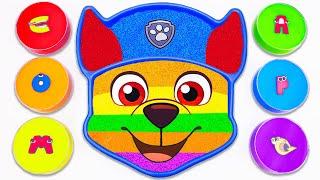 Satisfying Video | How To Make Rainbow Chase Paw Patrol Bathtub With Glitter Slime Cutting ASMR