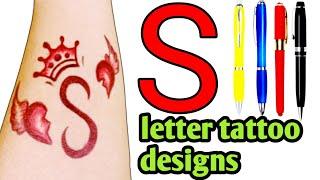 different types of // S letter tattoo designs