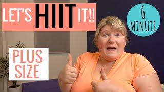 PLUS SIZE Modified 6 MIN HIIT For Obese Beginners / Low Impact / Burn Calories Fast