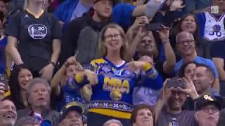 Warriors fan crazy show on Dance Cam - Golden State Warriors vs. Dallas Mavericks - 09/11/2016