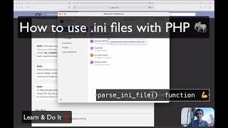  How to use the .ini files with PHP 