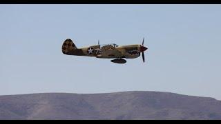 Two Curtiss P-40s at Central Coast Airfest in Santa Maria CA Sep-2024