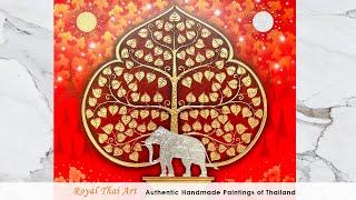 Thailand Bodhi Tree Art On Canvas | RoyalThaiArt.Com