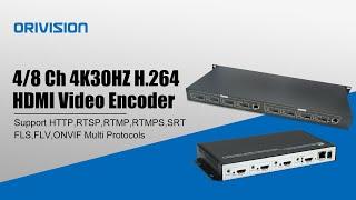 ORIVISION 4/8 Channels 4K@30Hz H.264 HDMI Video Encoder