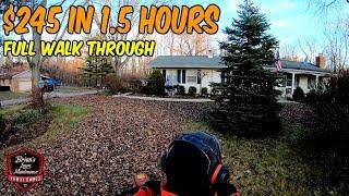 $245 In 1.5 Hours ►  HOW TO Do A FALL Clean Up & REDMAX 8550 Backpack Blower Debut