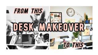 DESK MAKEOVER DECOR AND WORKSPACE ORGANISATION (DIY HOME OFFICE)