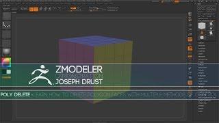 ZBrush ZModeler Polygon Actions - Poly Delete