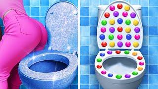 BEST BATHROOM GADGETS || Toilet Gadgets and DIY Tools Ideas! Funny Parenting Hacks by TeeHeeHee!