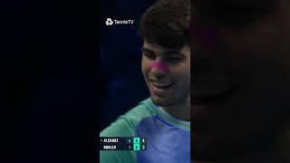 Alcaraz & Rublev Smile After Crazy Point!