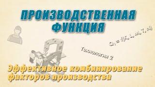 Производственная функция | Эффективное комбинирование факторов производства