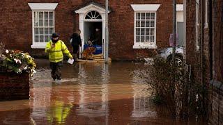 Flooding hits Bewdley, Worcestershire in wake of Storm Christoph